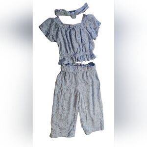 Blue Floral Kid Jumpsuit